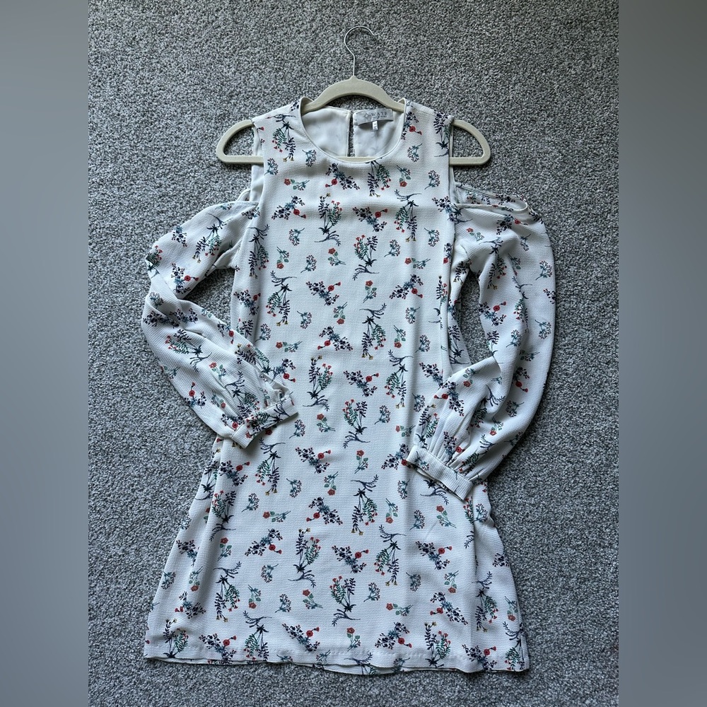 White Floral Office Dress